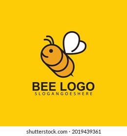 Bee Logo design vector template. Bug Logotype concept creative cute icon