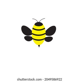 bee logo or flat bee logo or bee minimalist logo or clip art