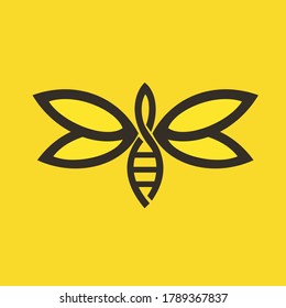 bee logo flat simple vector design