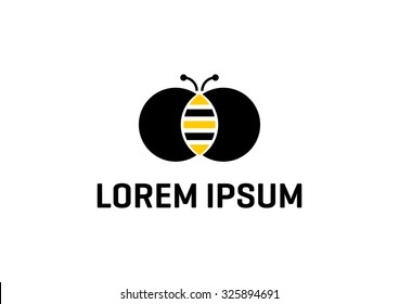 bee logo, bee fly vector, honey, logos.