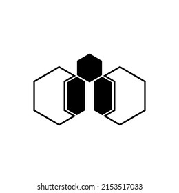 bee logo generated from a hexagon.