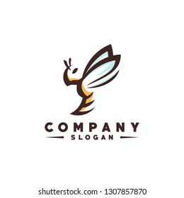 bee logo good for your business like honey production, kid event, education, supplement nutrition, food and drink, and etc