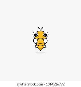 Bee logo graphic element Illustration template design