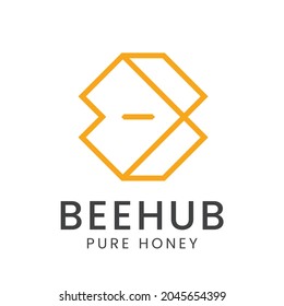 Bee logo. Honey business logo.