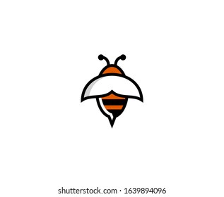 Bee logo honey vector icon 