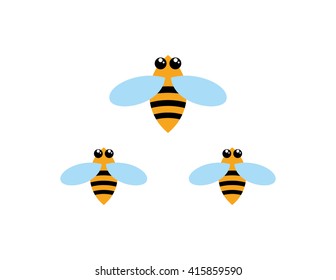 Bee logo, honey vector icon.