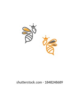 Bee logo icon creative design illustration
