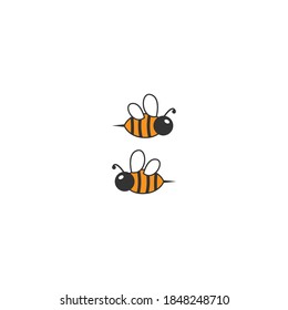 Bee logo icon creative design illustration