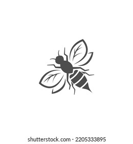 Bee logo icon design illustration