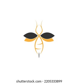 Bee logo icon design illustration