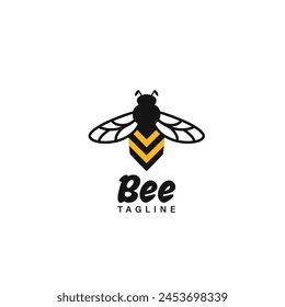 Bee Logo Icon Design Symbol Vorlage Flachstil Vektorgrafik