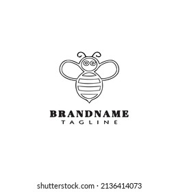 plantilla de diseño de iconos de logotipo de abejas ilustración vectorial moderna negra