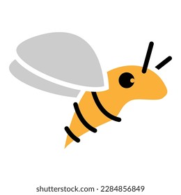 Bee logo icon design template illustration isolated