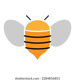 Bee logo icon design template illustration isolated