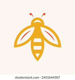 Bee logo. Icon design. Template elements	