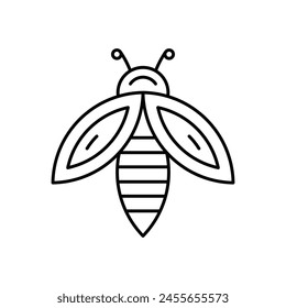 Bee logo. Icon design. Template elements	