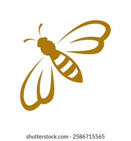 Bee logo icon design template