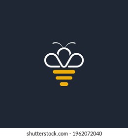 bee logo and icon design vector illustration