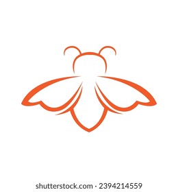 bee logo and icon design vector illustration