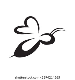 bee logo and icon design vector illustration