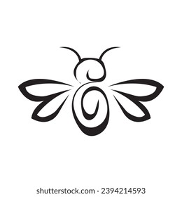 bee logo and icon design vector illustration