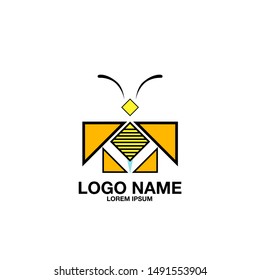 bee logo icon for honey product