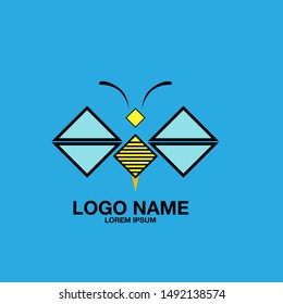 bee logo icon for honey product