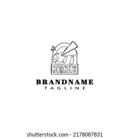 bee logo icon template black modern isolated vector illustration