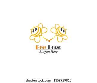 Bee Logo icon Template vector design