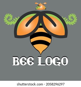 Bee logo icon  vector. Easter Bunny.Can be used for or babies t-shirt design.Fashion print graphic.Cartoon animal illustration