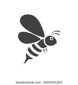 Bee Logo icon vector flat design eps 10