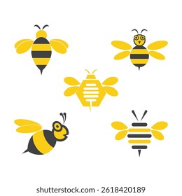 Bee Logo icon vector flat design