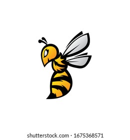 Bee logo icon vector illistration.