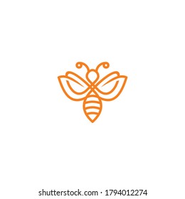 bee logo and icon vector illustration design template