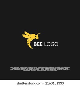 Bee logo icon vector illustration design. Bee animal logo modern concept