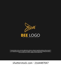 Diseño de ilustración vectorial del icono del logotipo de abeja. Logo de Bee