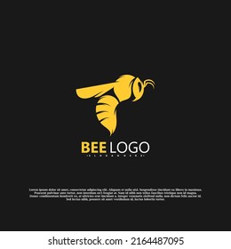 Bee logo icon vector illustration design. Bee animal logo modern concept