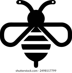 Bee logo icon vector illustration
