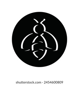 Diseño de símbolo de ilustración de logotipo de abeja