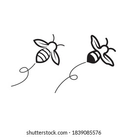 Bee logo images illustration design