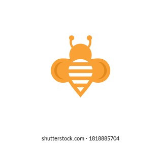 Bee logo insect honey vector icon 
