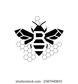 Bee Logo with Letter 'B' Creative Vector Design