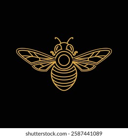 Bee Logo with Letter 'B' Creative Vector Design