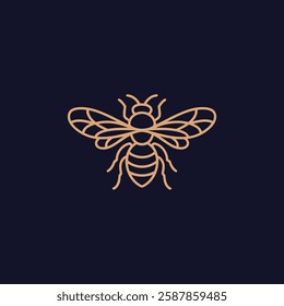 Bee Logo with Letter 'B' Creative Design Vector illustration.