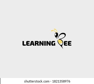Bee logo linear vector icon. Free Vector