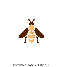 A bee logo with a bee on it