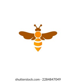 A bee logo with a bee on it