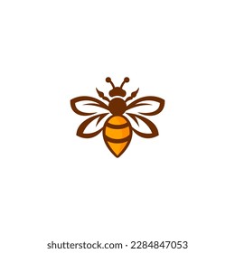 A bee logo with a bee on it