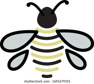 bee logo on a white background