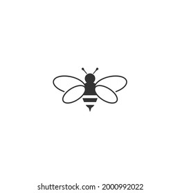 bee logo on white background
